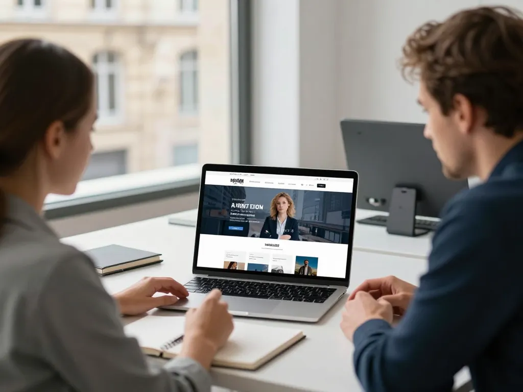 Équipe d'experts en stratégie digitale collaborant sur la refonte d'un site internet dans une agence à Bordeaux.