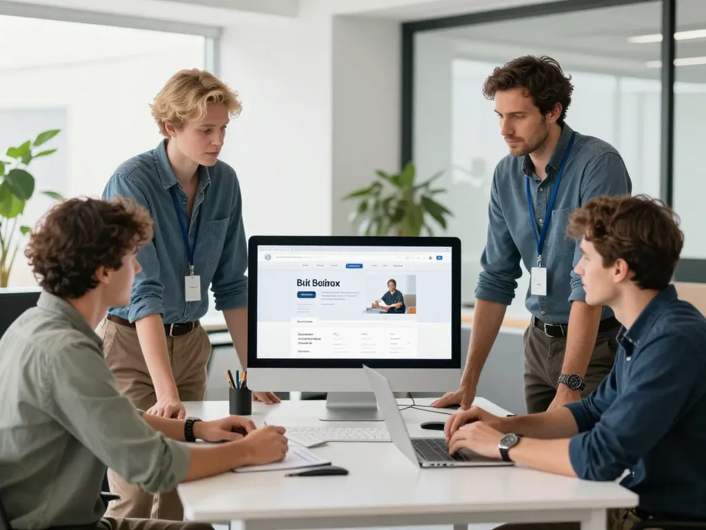 Une équipe d'experts de l'agence web de Bordeaux collaborant sur un projet de développement de site WordPress sur mesure et performant.
