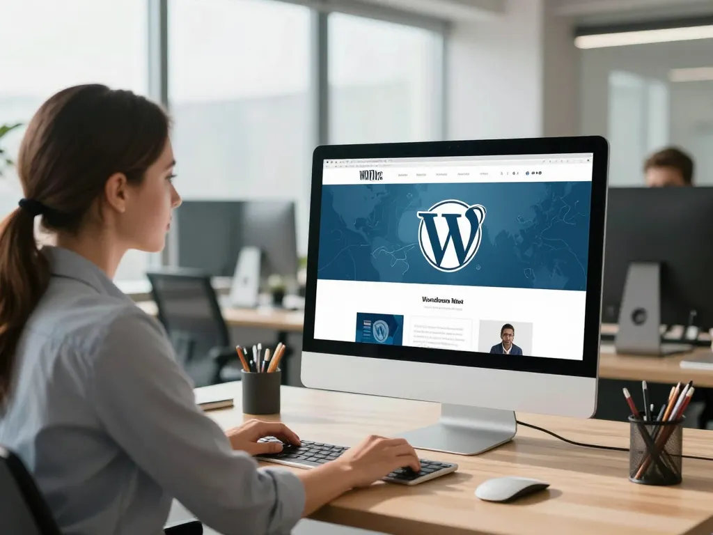 Équipe d'experts travaillant sur la création et la refonte personnalisée d'un site WordPress dans un bureau moderne.