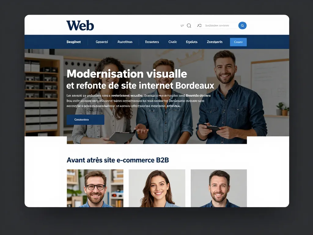 Avant après site e-commerce B2B