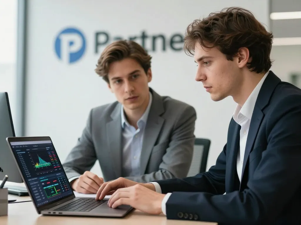 Consultants en marketing digital travaillant sur une stratégie de netlinking pour améliorer le positionnement Google.